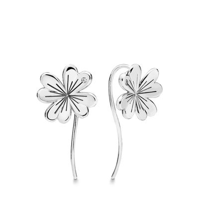 LUCKY FOUR LEAF CLOVER DROP EARRINGS