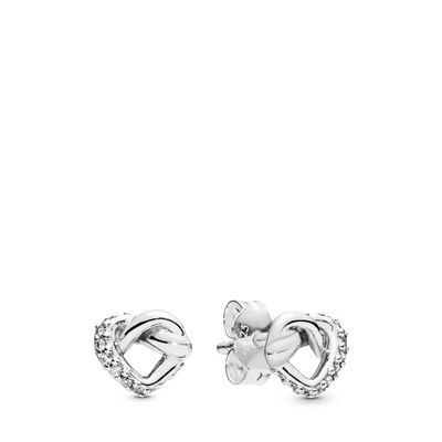 KNOTTED HEARTS STUD EARRINGS
